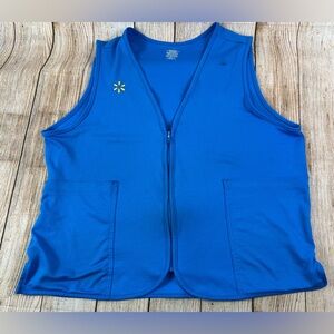 Mens Walmart Employee 2XL Blue Full Zip Associate Uniform Vest